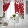 thumbnail image 5 of Fsddascl Red Christmas Blackout Curtains for Bedroom/Living Room, Thermal Insulated Kitchen Curtains, Xmas Snowman Truck Tree Balls Grommet Darkening Window Treatment Drapes 52"x72"x2, 5 of 6