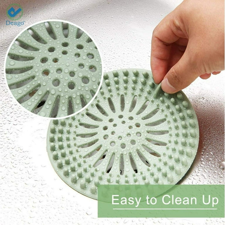Aluvor Drain Hair Catcher, Upgraded Drain Catcher with Silicone Designed  for Regular Drains, Catch Hair Easily Without Slowing Drainage, Prevent