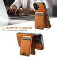 thumbnail image 6 of ELEHOLD for iPhone 16 Pro Leather Case Premium Leather Material with  Magnetic Detachable Card Holder Compatible with Mag Safe Charging Shockproof Slim Lightweight Case for iPhone 16 Pro ,Khaki, 6 of 7