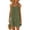 Army Green, variant on Women's Casual Loose Fit Sleeveless U Neck Dress Lightweight Comfy Solid Color Shift Dress for Summer Beach Vacation and Everyday Wear