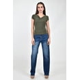 thumbnail image 4 of Blusa de escote drapeado Roman Fashion /Juvenil, 48409 (Verde militar) verde oscuro ECH, 4 of 4