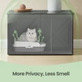 thumbnail image 7 of LEDREM Cat Litter Box Furniture Enclosure, Multi-Functional Hidden Washroom with Removable Divider for Indoor Cats,L, Ink Black, 7 of 7