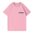 thumbnail image 4 of Pop cazadora para niña Hunters Boys Girls Fashion Round-Neck Group Panels T Shirt （Pink）, 4 of 4