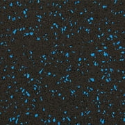 FlooringInc 3/4 Thick Soft Rubber Interlocking Gym Flooring Tiles, 2'x2', 6 Tiles, 24 sqft, Blue