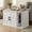 White, variant on Panapinka Modern Wooden Cat Litter Box Enclosure, Hidden Washroom Cabinet with Double Doors and Side Entry, Large Cat House End Table, Easy-Clean Sturdy Furniture