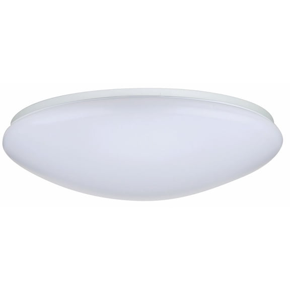 Nuvo Lighting 19 inch Flush Mounted LED Fixture CCT Selectable Round White Acrylic with Sensor