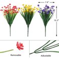 thumbnail image 3 of GRNSHTS 12 Bundles Artificial Lavender Flowers Outdoor UV Resistant Fake Plastic Flowers Faux Plastic Shrubs for Indoor Outdoor Window Home Garden Decoration(Red Purple Yellow), 3 of 16