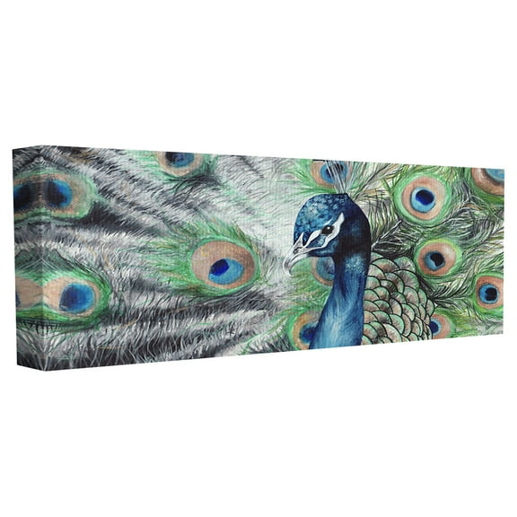 The Stupell Home Decor Collection Elegant Feathers Painted Peacock Wall Art