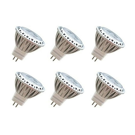 

ALIDE MR11 GU4 Led Bulb 3W Replace 10W 20W 35W Halogen Equivalent3000K Soft Warm White12V MR11 GU4 Low Voltage Spotlights for Outdoor Landscape Flood Yard Track LightingNot Dimmable30 Deg6 Pack