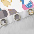 thumbnail image 2 of Homewish Green Kawaii Crocodile Black Out Curtains for Kids, Lion Duck Elephant Curtains Pack of 2 (42x63 Each), Kawaii Animal Bedroom Curtains, Blackout Curtains Home Decor, 2 of 6