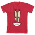 thumbnail image 2 of SpongeBob SquarePants Mr. Crabs Face Smile Kids Red T-Shirt, 2 of 3