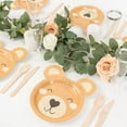 thumbnail image 2 of Efavormart 25 Pack Brown Teddy Bear Dessert Appetizer Paper Plates, 7" Round Animal Print Eco-Friendly Baby Shower Party Plates - 300GSM, 2 of 11
