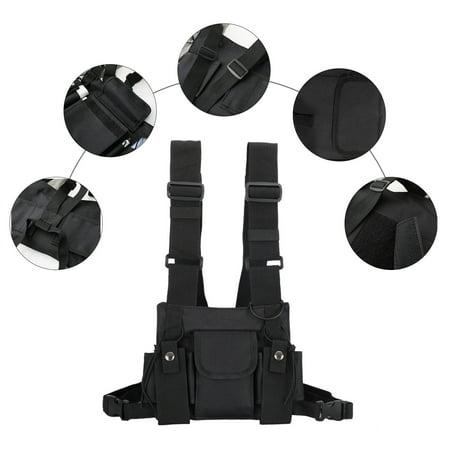

2023 Summer Home and Kitchen Gadgets Savings Clearance! WJSXC Radio Chest Bag Universal Hands Free Radio Front Bag Hip Hop Bag Chest Vest Bag Sling Bag Two-way Radio Walkie Talkie Vest Black S