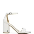 thumbnail image 2 of Sam Edelman Daniella Bright White Leather Ankle Strap Block Heeled Dress Sandals (Bright White Leather, 8), 2 of 8