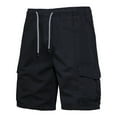 thumbnail image 5 of AXXD Black Sweat Shorts Men Summer Plus Size Work Shorts, Mid-waist Multi-pocket Five-piece Casual Sports Shorts Clearance, 5 of 7