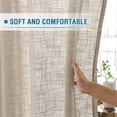 thumbnail image 4 of Linen Blended Curtains - Natural Linen Textured Tab Top Curtains for Living Room - Energy Efficient Light Filtering (Set of 2, 52" x 96", Angora), 4 of 6
