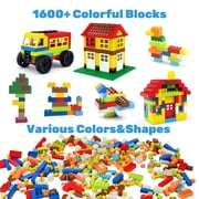 Faburo 1600 PCS Building Bricks Set, Classic Bulk Building Blocks Compatible with All Major Brands, Creative STEM Construction Toy Gift for Kids