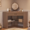 thumbnail image 6 of 31.5" Triangle Corner Office Desk with Drawer and Open Storage Shelves, Farmhouse Computer Desk for Home Office, 6 of 6