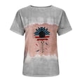 thumbnail image 4 of Fiudx Ofertas Flash Del Día Camiseta de Manga Corta con Cuello Redondo y Estampado Del Día de La Independencia para Mujer, 4 of 4