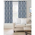 thumbnail image 2 of Navy Blue Anchor Nautical Blackout Curtains for Bedroom/Living Room, Thermal Insulated Kitchen Curtains, Blue Coastal Ocean Grommet Darkening Window Treatment Drapes 27.5"x39"x2, 2 of 8