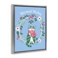 thumbnail image 2 of Stupell Industries Contemporary Warmest Wishes Seasonal Cat Gray Floating Frame Canvas Art, 25 x 31, by Riley Hutchens, 2 of 7
