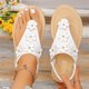 thumbnail image 2 of Sandalias Planas con Correas de Tobillo Floral Toe Post Espadrilles, Sandalias Planas de Mujer Toe Redondo Verano, 2 of 9