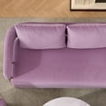 thumbnail image 5 of 51" Small Sofa Couch Comfy Modern Teddy Upholstered 2-Seater Love Seats for Apartment,Bedroom,Office,Lilac, 5 of 8