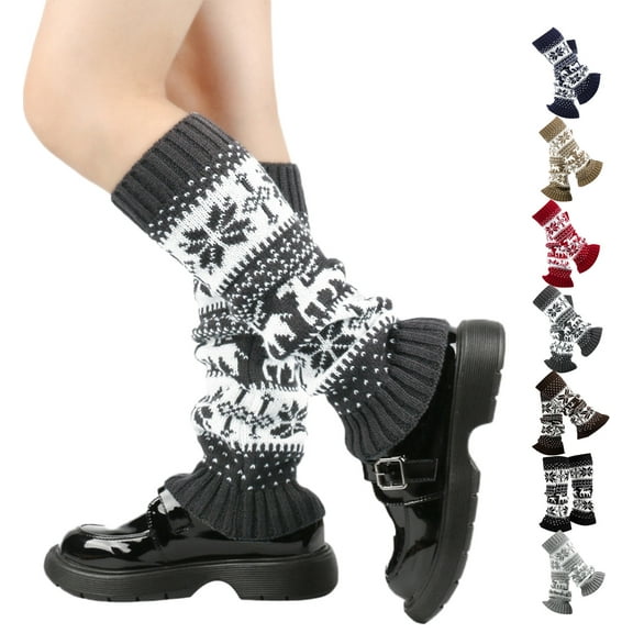 Xuniizn Christmas Stockings Bulk, Assorted Festive Xmas Stockings for Fireplace Mantel Decor, Traditional Holiday Ornaments, Christmas Decorations for Home, 100%Polyester, Gray