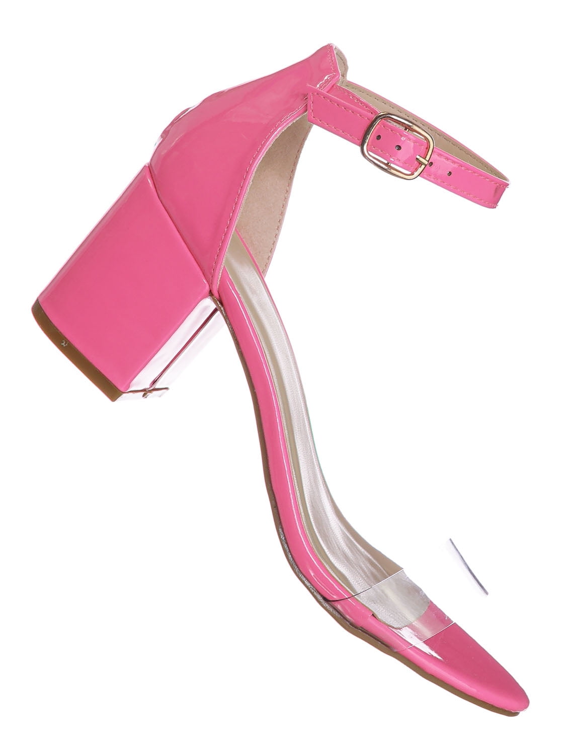 lucite shoes low heel