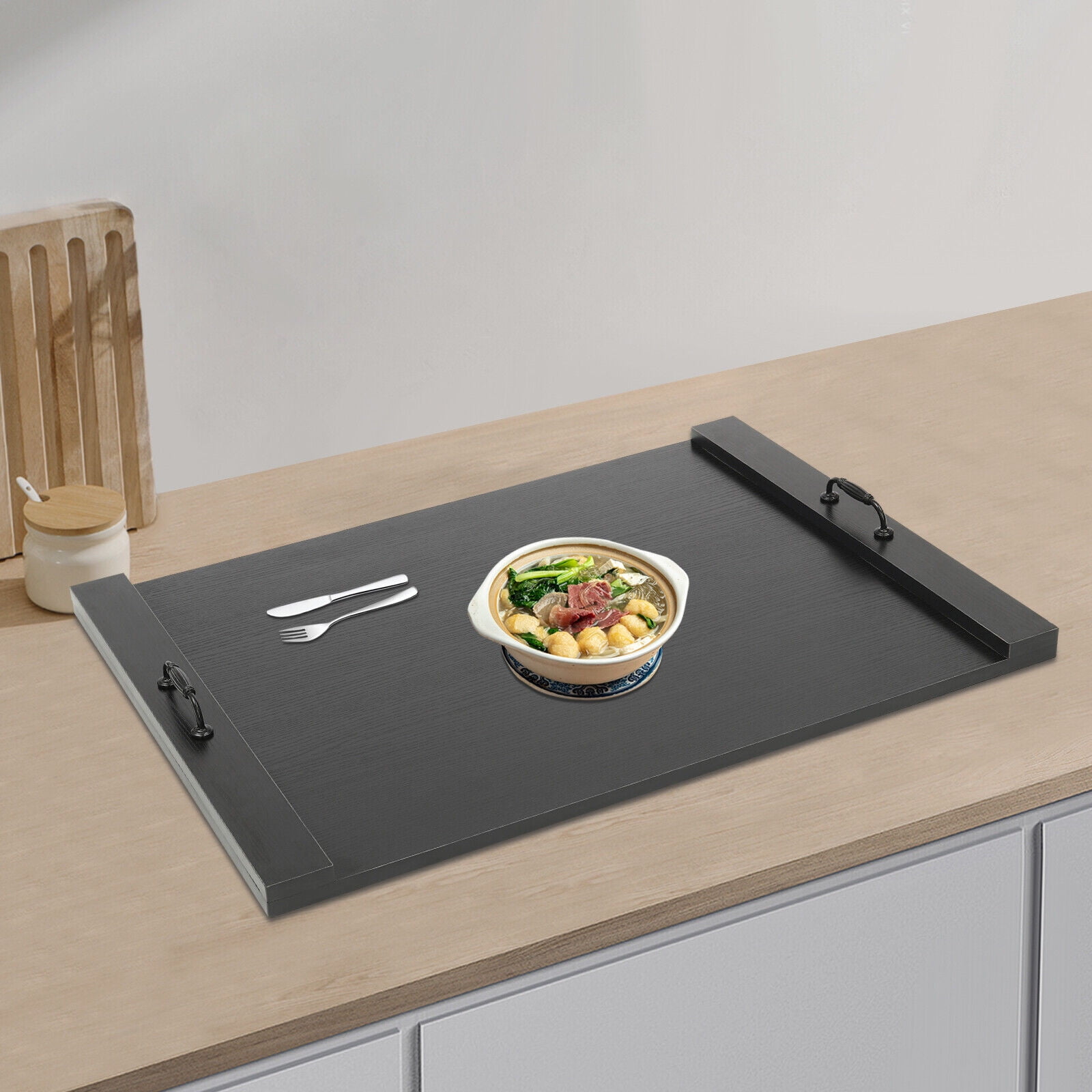 TFCFL Wood Stove Top Cover Noodle Board Rectangular Solid Wood Melamine Board for Gas and Electric Stove 30x22x2.5 Inch