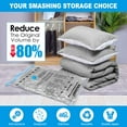 thumbnail image 2 of Vacuum Seal Bags, Space Saver Vacuum Storage Solutions, Compression Bags For Clothing, Blankets, Bedding, Durable Protection, Reusable Vacuum Storage Bags, 6 Pieces, 2 of 5