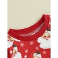 thumbnail image 3 of Toddler Baby Girl Boy Christmas Outfit Santa Sweatshirt Long Sleeve Shirts Top and Pants Set Fall Winter Xmas Holiday Clothes, 3 of 8