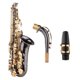 thumbnail image 5 of Saxofón Alto Muslady en Latón Dorado con Recubrimiento de Níquel Negro, Grabado Detallado, Teclas de Mica, Incluye Estuche Portátil, Paño de Limpieza, Cepillo y Correa para Saxofón, Ideal para, 5 of 7
