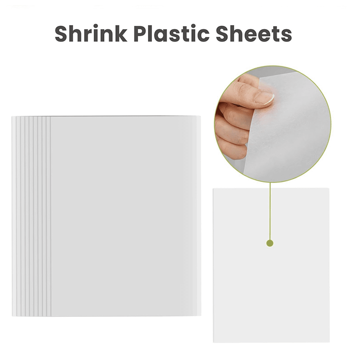 Printable Heat Shrink Sheets, Printable Shrink Plastic Sheet Films Shrink Paper for DIY Crafts, Jewelry,Keychains 15PCS