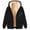 Black#zipper hoodies for men, variant on aohooy Tall Men's Sweatshirts Heart Zip Thick Sherpa Lined Jacket Hoodies Plus Size Winter Long Sleeve Coats with Pockets Black,L