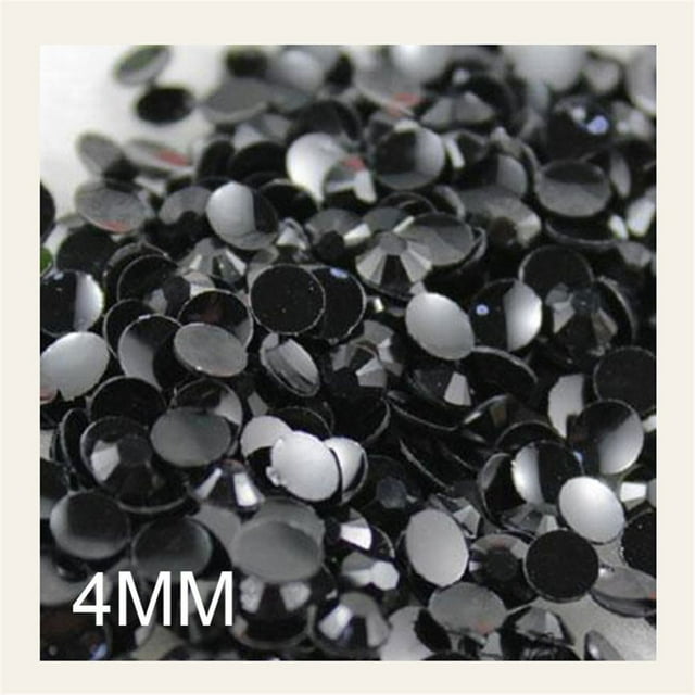EIMELI 1000PCS Crystal Flatback Resin Rhinestones Gems 2mm/3mm 4mm/5mm/6mm Transparent White 3 Mm (1000)