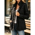 thumbnail image 3 of Long Sleeve Women Spring Fall Solid Color Zipper Coat Stand Collar Casual Military Anorak Jackets with Pocket, 3 of 6