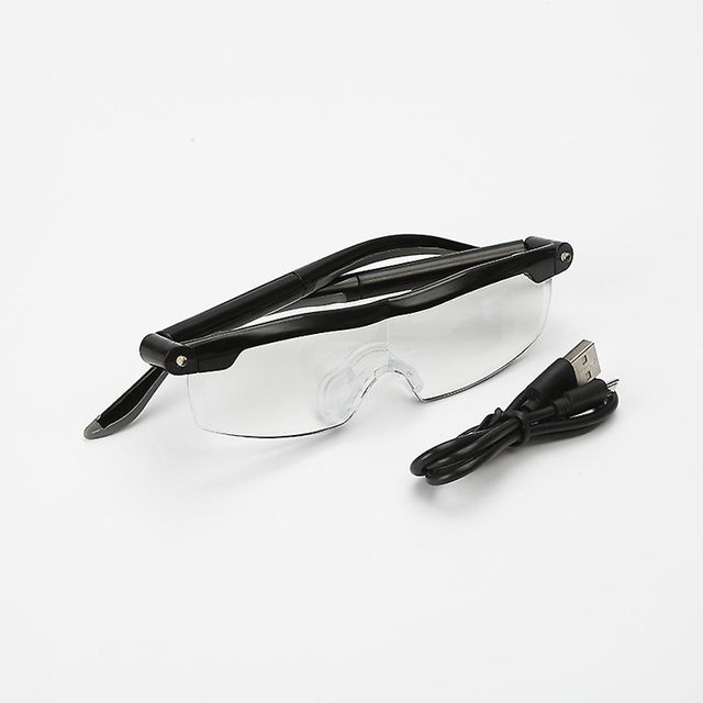 2 luces LED, gafas de lectura, lupa de lectura con filtro de luz azul manos libres, para usuarios de gafas, ancianos, costura, reparación