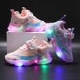 thumbnail image 2 of Primavera otoño Frozen niños zapatos ligeros niñas Elsa zapatillas casuales transpirables suaves antideslizantes zapatillas deportivas para correr27 Gao Jinjia LED, 2 of 2