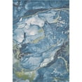 thumbnail image 1 of HomeRoots 475277 3 x 5 ft. Blue & Sage Abstract Stone Modern Area Rug, Teal, 1 of 1
