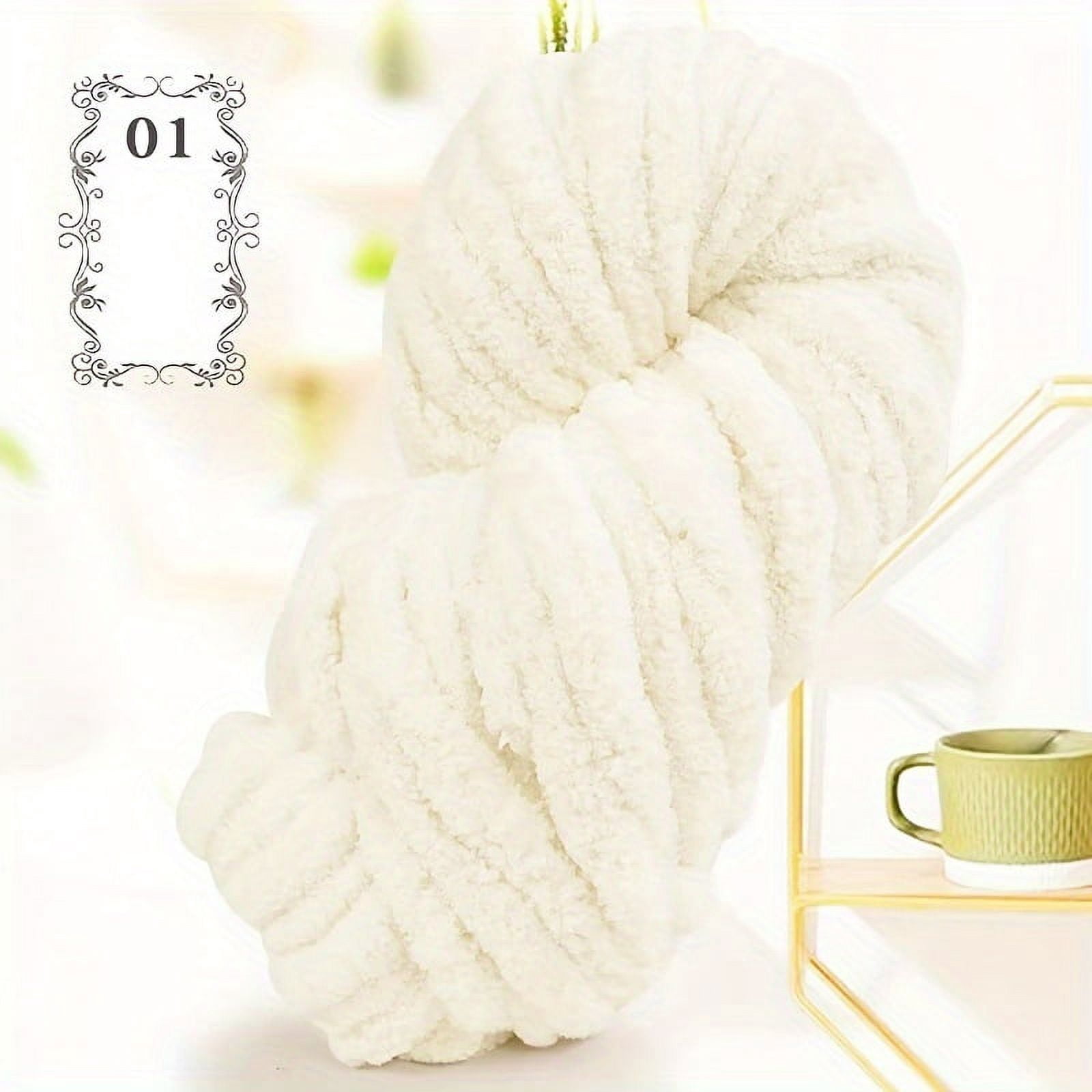 Buy 1 Get 1 Free, total of 2 Pcs Giant Super Soft Chunky Chenille Yarn - Bulky Polyester for Cozy Blankets, Home Decor Projects, and Knitting - Fluffy, Vibrant, and Easy to Work With, 250g per Piece