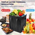 thumbnail image 4 of Bolsas aislantes para supermercado Teenyou XL, tamaño XL, 3 unidades con cierre, 4 of 7