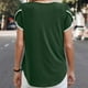 thumbnail image 4 of Top de cuello redondo de manga corta casual de color sólido de verano para mujer OAVQHLG3B Store  lin121212, 4 of 5