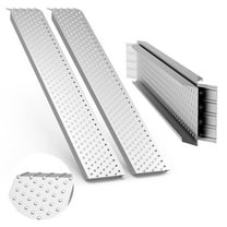 Shed Ramp 63in, Lightweight Sturdy Anti-Slip Ramps Aluminum Ramps Versatile Loading Ramps, 2pcs 880 Lbs Load Capacity for Hand Truck, ATV, Garden Cart