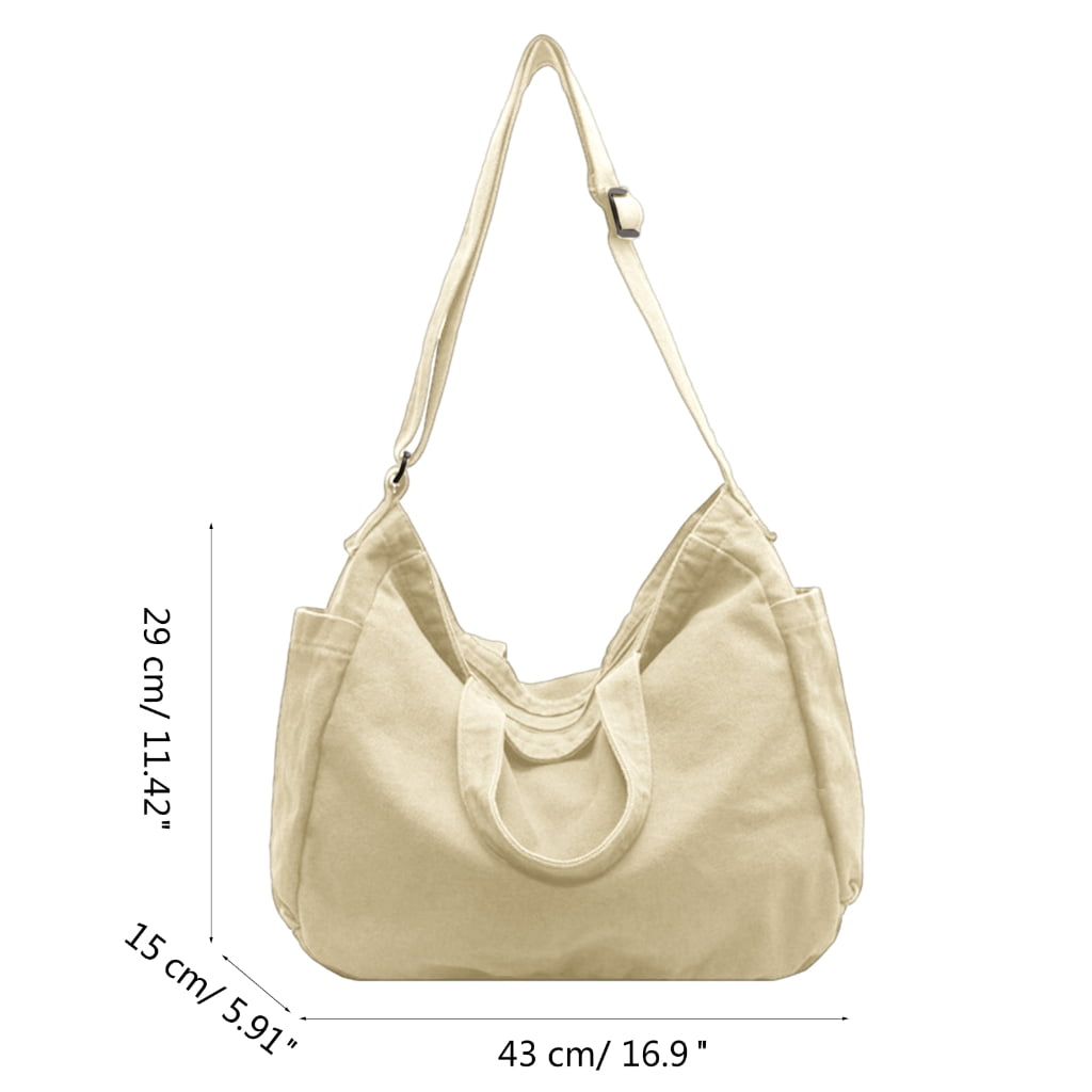 Yokua Japanese Style Canvas Shoulder Bag Crossbody Bags Satchel for Women and Men