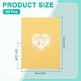 thumbnail image 2 of Uxcell 50Pcs Wedding Place Cards, Laser Cut Love Birds Table Place Cards Folded Tent Cards Name Card, Gold Tone, 2 of 6