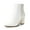 WHITE-PU, variant on Women Chunky Block-Heel Ankle Booties Side-Zip Comfort for Office, Date & Street Style
