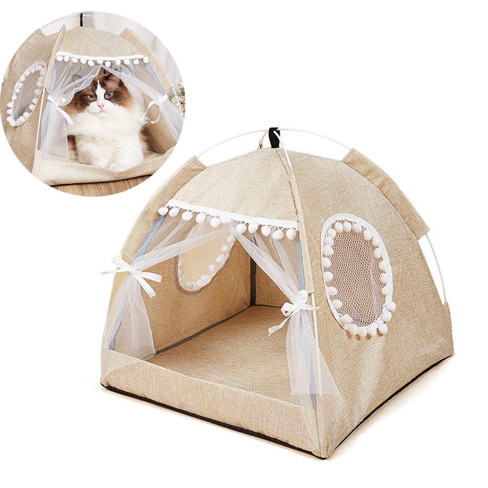 Pet Teepee Dogs Bed for Dogs Outdoor Camping Resting Tent Portable Lightweight Puppy Pet Tent