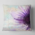 thumbnail image 2 of Designart Flower with Large Purple Petals - Flowers Throw Pillowwork - 18x18, 2 of 5