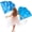 Lake Blue, variant on Konexial 2 Pcs 32"x28" Worship Flags for Dance Church Kids Praise Dance Flag with Scalable Rod Children Semicircle Angel Wing for Outdoor Stage Performance Religious Activities(Gold)